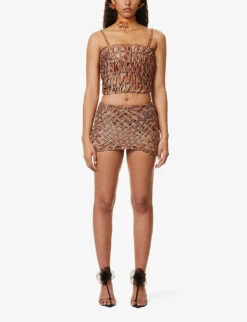 Cut-out Slim-fit Stretch-woven Mini Skirt -Whistles Store R04161505 SOIL ALT01