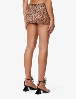 Cut-out Slim-fit Stretch-woven Mini Skirt -Whistles Store R04161505 SOIL ALT03