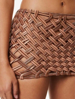 Cut-out Slim-fit Stretch-woven Mini Skirt -Whistles Store R04161505 SOIL ALT04