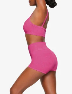 Terry Lounge High-rise Stretch-modal Shorts -Whistles Store R04164395 WATERMELON ALT02