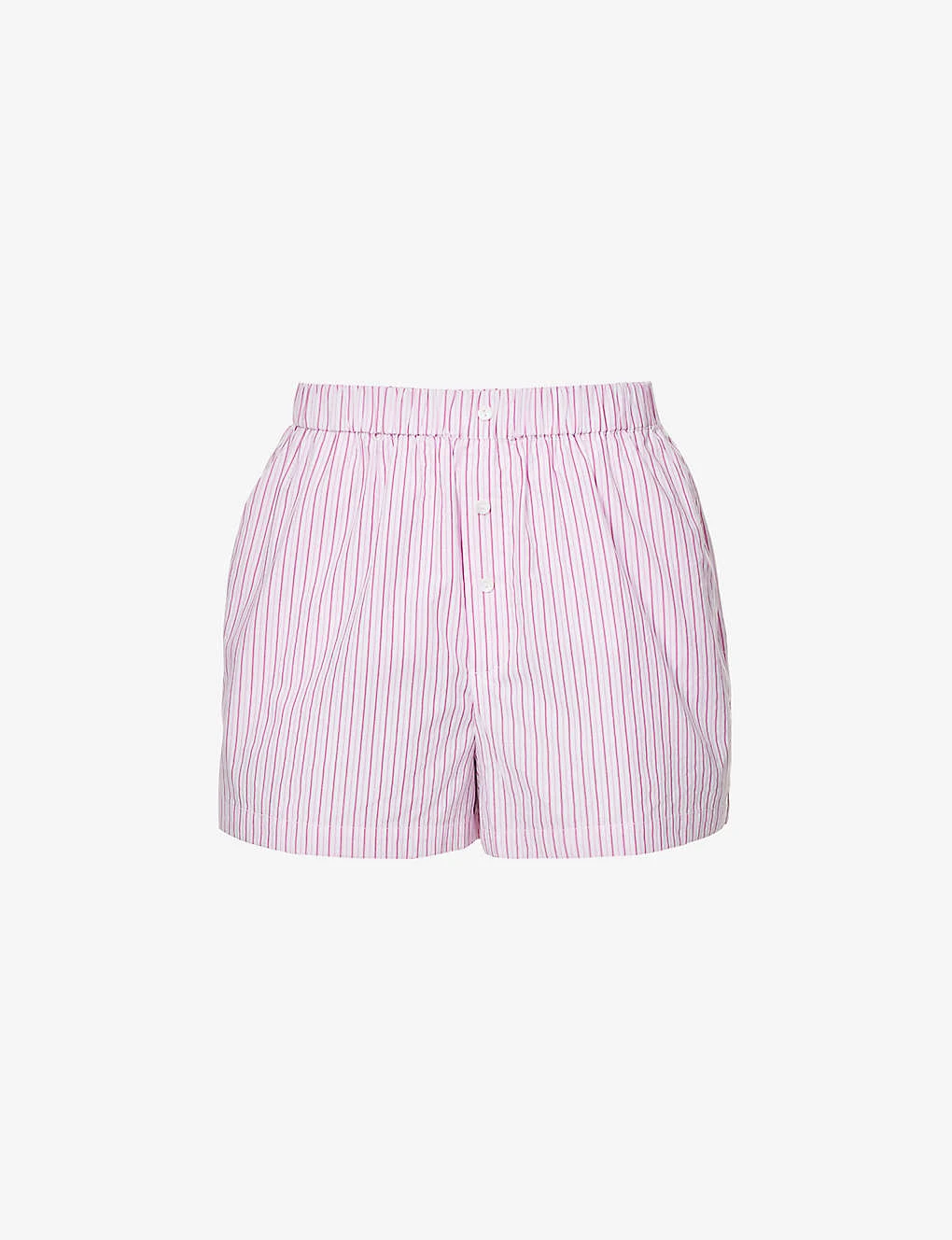 Striped High-rise Cotton-poplin Shorts 3 Striped High-rise Cotton-poplin Shorts