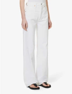 CITIZENS OF HUMANITY Annina Wide-leg High-rise Organic-cotton Denim Jeans -Whistles Store R04164575 SEASHELLORGANIC ALT02