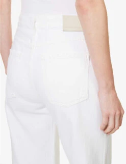 CITIZENS OF HUMANITY Annina Wide-leg High-rise Organic-cotton Denim Jeans -Whistles Store R04164575 SEASHELLORGANIC ALT05