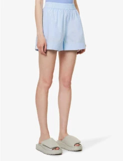 Chiara Relaxed-fit Cotton Shorts -Whistles Store R04164613 SKY ALT02