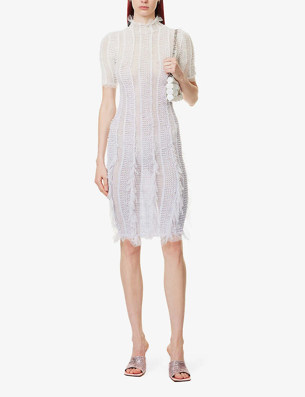 Angel Fringed-trim Woven Midi Dress 4 Angel Fringed-trim Woven Midi Dress - Image 2