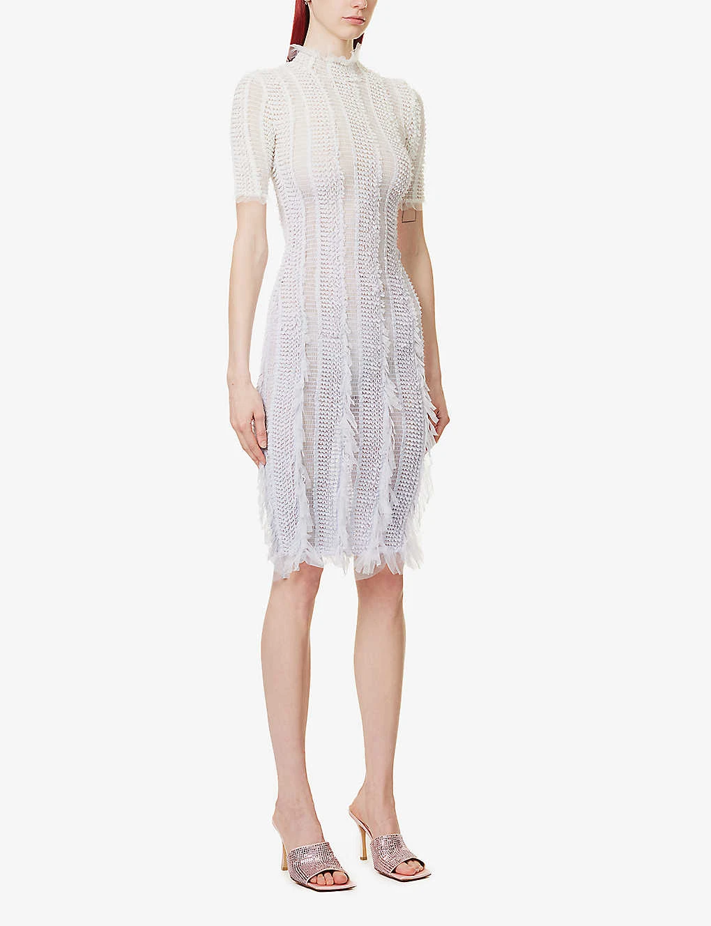 Angel Fringed-trim Woven Midi Dress 5 Angel Fringed-trim Woven Midi Dress - Image 3