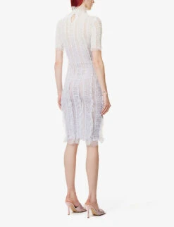 Angel Fringed-trim Woven Midi Dress 11 Angel Fringed-trim Woven Midi Dress -Whistles Store R04165252 LIGHTBLUE ALT03