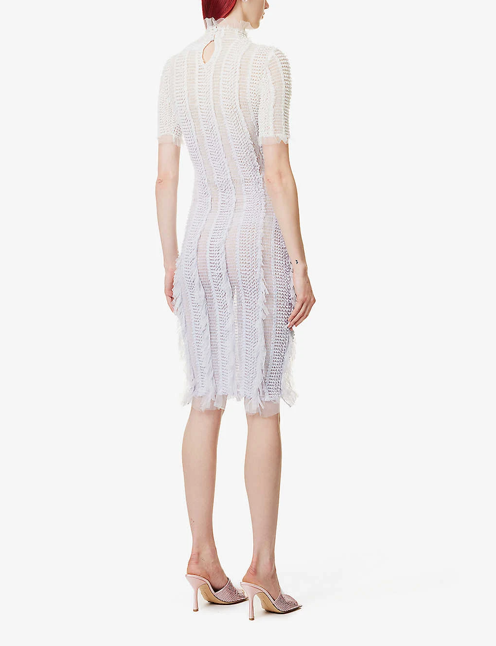 Angel Fringed-trim Woven Midi Dress 6 Angel Fringed-trim Woven Midi Dress - Image 4