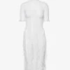Angel Fringed-trim Woven Midi Dress -Whistles Store R04165252 LIGHTBLUE M
