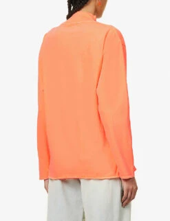 ERL Sun High-neck Cotton-jersey T-shirt -Whistles Store R04165351 ORANGE ALT03