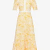 ME AND EM Floral-print Short-sleeved Cotton Maxi Dress