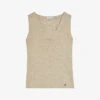 Ted Baker Metallic-thread Round-neck Stretch-knit Vest Top