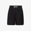 Palm Angels Logo-patch High-rise Linen Shorts 1 Palm Angels Logo-patch High-rise Linen Shorts -Whistles Store R04166266 BLACKBLACK M
