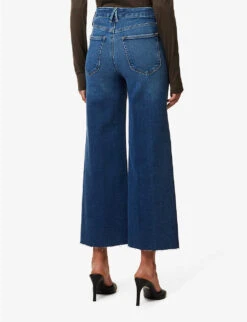 GOOD AMERICAN Good Waist Palazzo Contrast-stitch Wide-leg Mid-rise Stretch-denim Jeans 12 GOOD AMERICAN Good Waist Palazzo Contrast-stitch Wide-leg Mid-rise Stretch-denim Jeans -Whistles Store R04166582 INDIGO394 ALT04