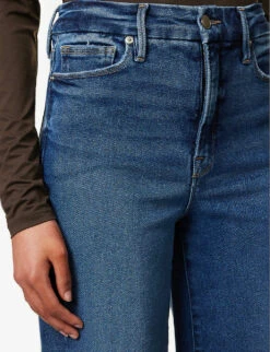 GOOD AMERICAN Good Waist Palazzo Contrast-stitch Wide-leg Mid-rise Stretch-denim Jeans 13 GOOD AMERICAN Good Waist Palazzo Contrast-stitch Wide-leg Mid-rise Stretch-denim Jeans -Whistles Store R04166582 INDIGO394 ALT05