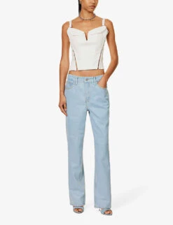 GOOD AMERICAN Good '90s Straight-leg Mi-rise Denim-blend Jeans 12 GOOD AMERICAN Good '90s Straight-leg Mi-rise Denim-blend Jeans -Whistles Store R04166600 INDIGO498 ALT02