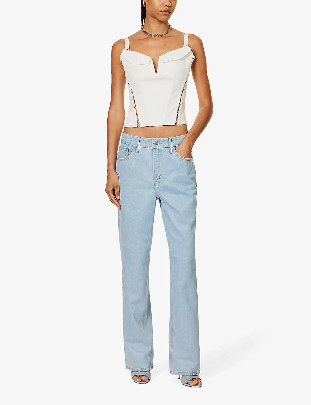 GOOD AMERICAN Good '90s Straight-leg Mi-rise Denim-blend Jeans 5 GOOD AMERICAN Good '90s Straight-leg Mi-rise Denim-blend Jeans - Image 3