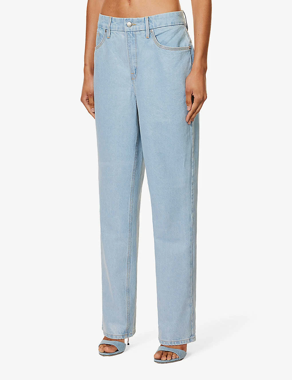 GOOD AMERICAN Good '90s Straight-leg Mi-rise Denim-blend Jeans 6 GOOD AMERICAN Good '90s Straight-leg Mi-rise Denim-blend Jeans - Image 4