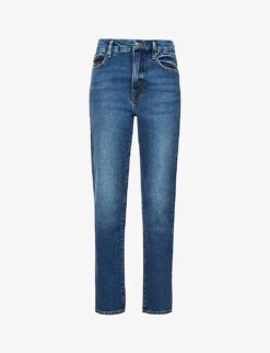 GOOD AMERICAN The Weekender Straight-leg Mid-rise Stretch Recycled-denim Jeans