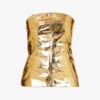 Bandeau Metallic Faux-leather Top