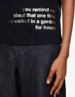 Aris Text-print Cotton-jersey T-shirt -Whistles Store R04167372 ULTRAMARINE ALT04