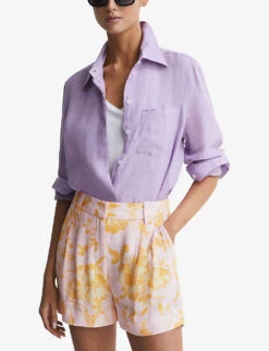 Reiss Bonnie High-rise Floral-print Woven Shorts 9 Reiss Bonnie High-rise Floral-print Woven Shorts -Whistles Store R04168933 MULTI ALT02