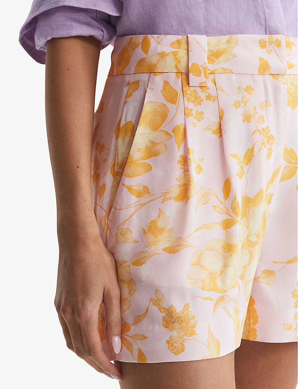 Reiss Bonnie High-rise Floral-print Woven Shorts 7 Reiss Bonnie High-rise Floral-print Woven Shorts - Image 5