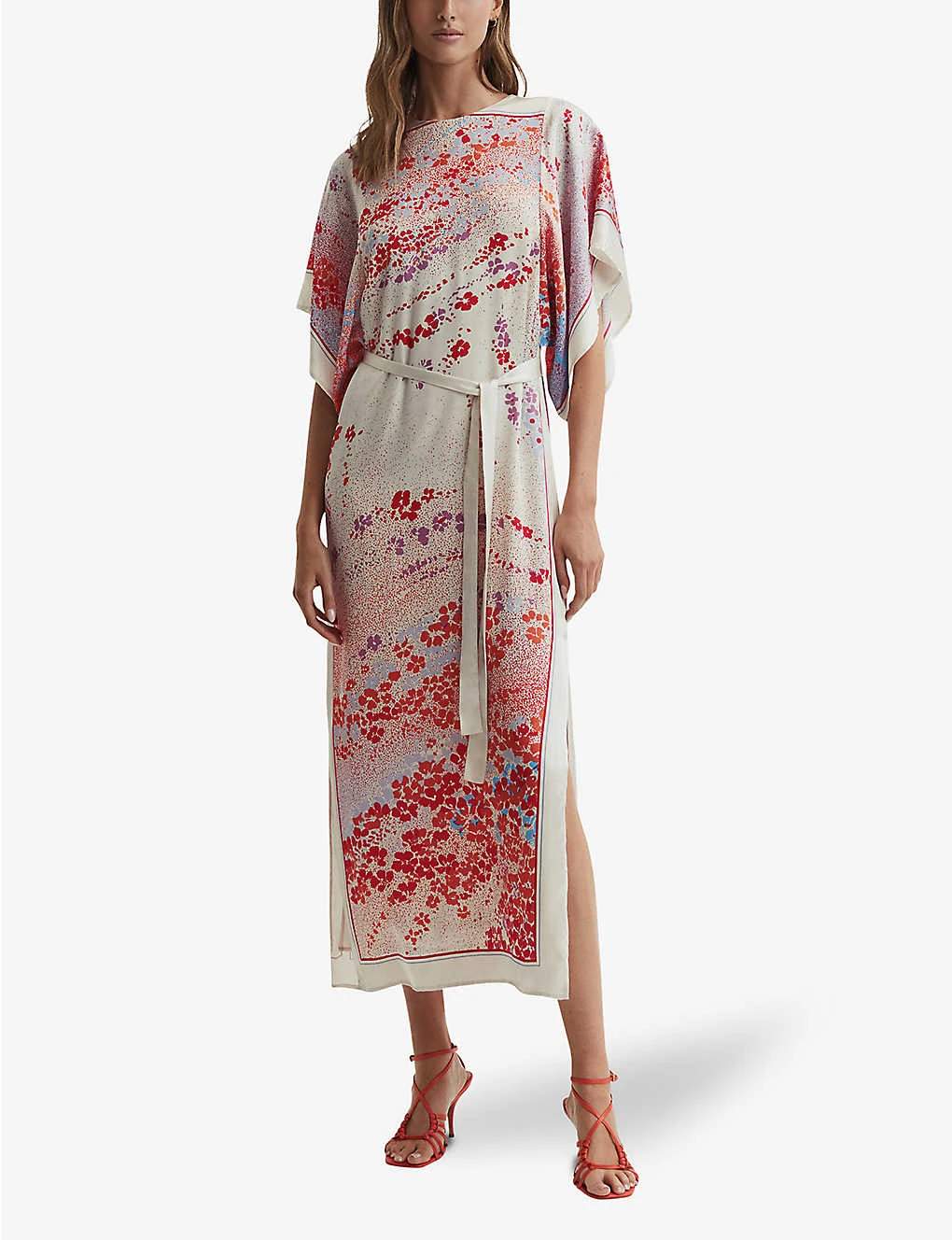 Reiss Lydia Scarf-print Belted-waist Woven Maxi Dress 4 Reiss Lydia Scarf-print Belted-waist Woven Maxi Dress - Image 2