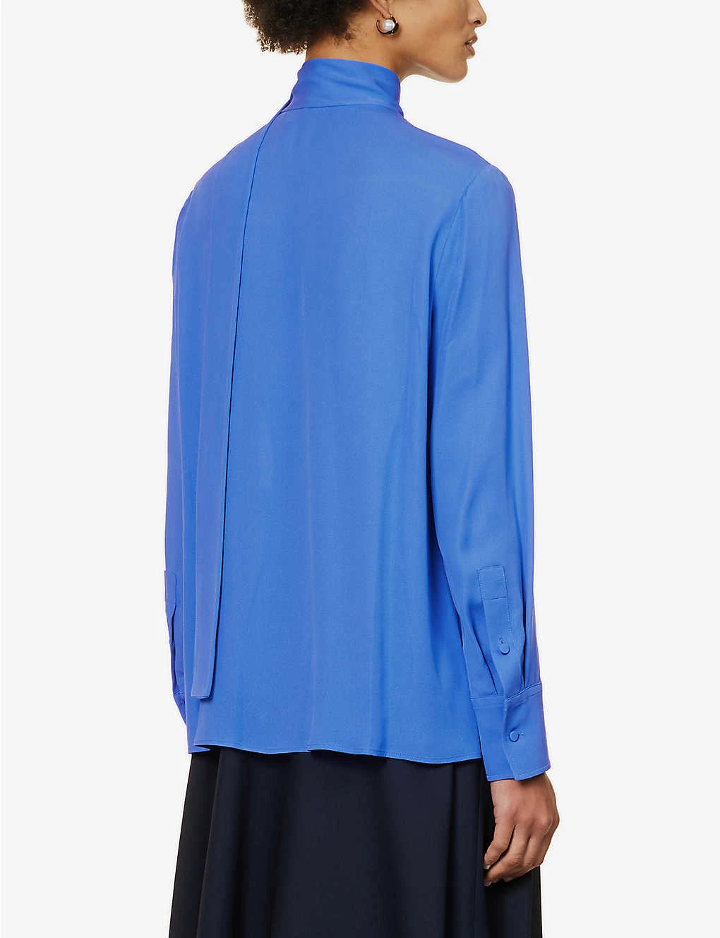 Valentino Self-tie Crepe-texture Regular-fit Silk Shirt 6 Valentino Self-tie Crepe-texture Regular-fit Silk Shirt - Image 4