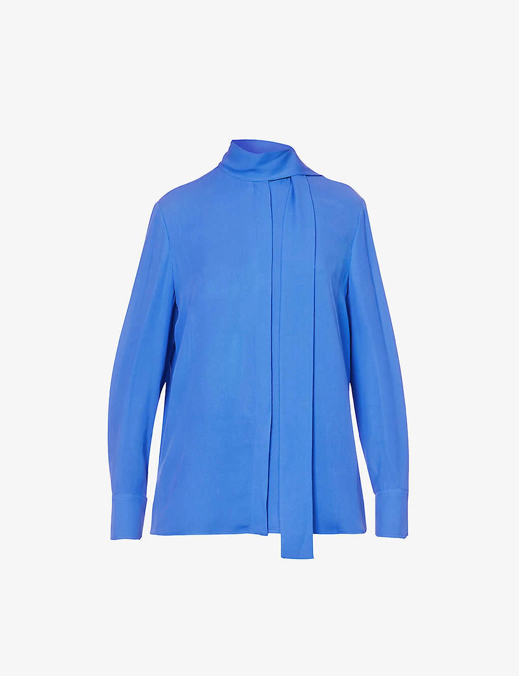 Valentino Self-tie Crepe-texture Regular-fit Silk Shirt 3 Valentino Self-tie Crepe-texture Regular-fit Silk Shirt