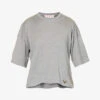 Valentino Maglia Short-sleeved Cashmere And Silk-blend Jumper -Whistles Store R04169672 GRIGIOMELANGE M