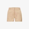 Valentino Pressed-crease Straight-leg Stretch-cotton Shorts
