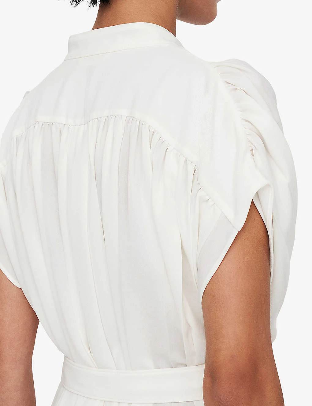 Joseph Davidge Pleated Tied-waist Woven Midi Dress 7 Joseph Davidge Pleated Tied-waist Woven Midi Dress - Image 5