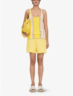 Joseph Striped Ribbed Knit Vest Top 8 Joseph Striped Ribbed Knit Vest Top -Whistles Store R04169969 IVORYCOMBO ALT01