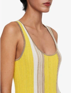 Joseph Striped Ribbed Knit Vest Top 9 Joseph Striped Ribbed Knit Vest Top -Whistles Store R04169969 IVORYCOMBO ALT02