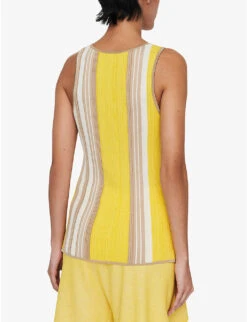 Joseph Striped Ribbed Knit Vest Top 10 Joseph Striped Ribbed Knit Vest Top -Whistles Store R04169969 IVORYCOMBO ALT03
