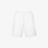 Sporty & Rich X Prince Brand-print Cotton-jersey Shorts -Whistles Store R04173076 WHITERED M