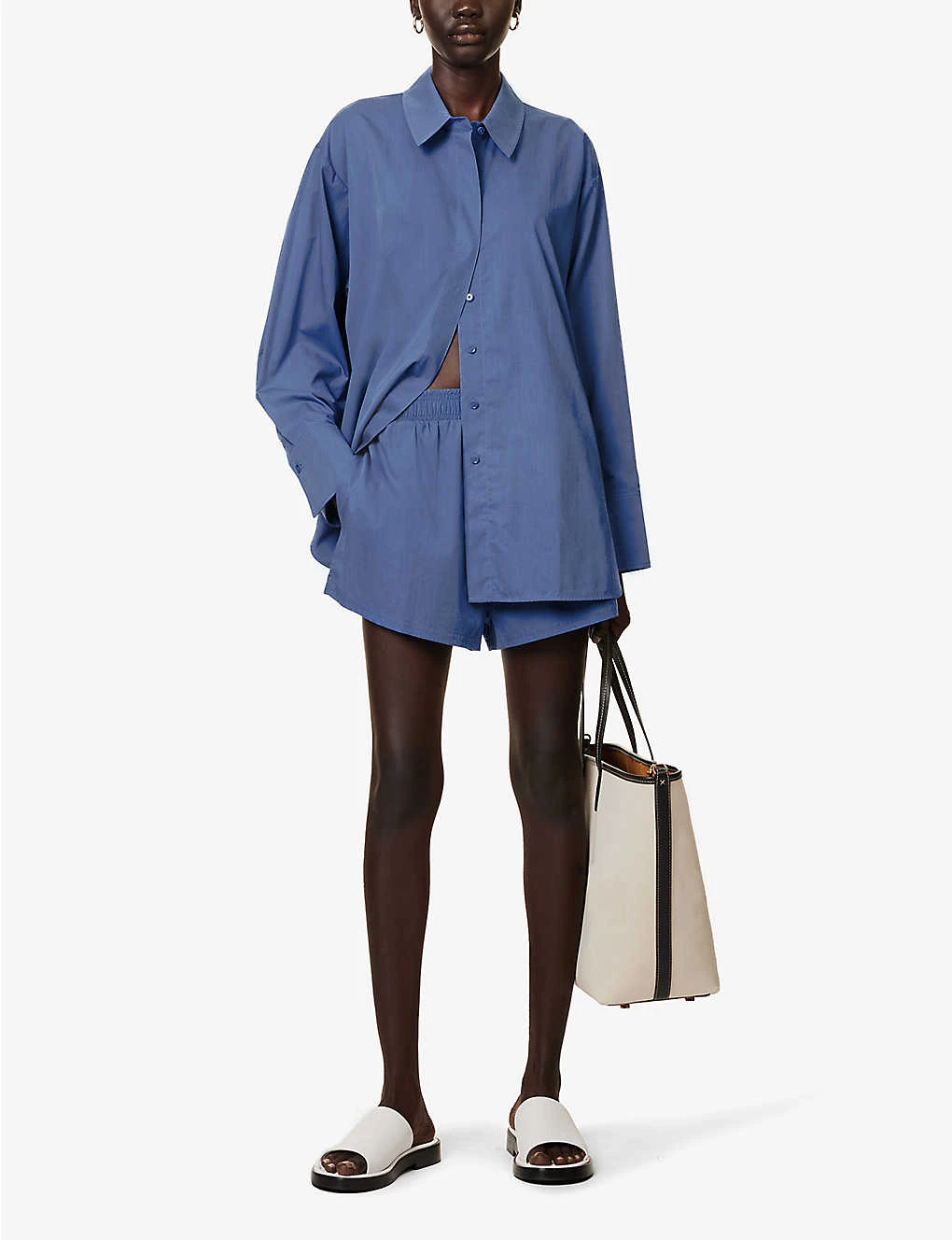 Avani Brand-embroidered Regular-fit Cotton-blend Shorts 4 Avani Brand-embroidered Regular-fit Cotton-blend Shorts - Image 2