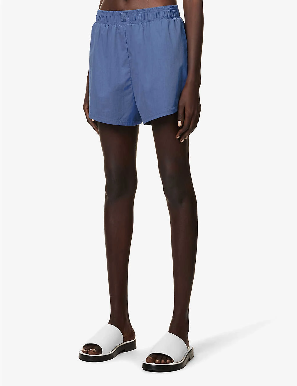 Avani Brand-embroidered Regular-fit Cotton-blend Shorts 5 Avani Brand-embroidered Regular-fit Cotton-blend Shorts - Image 3