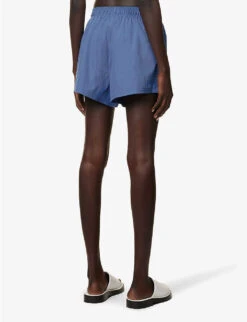 Avani Brand-embroidered Regular-fit Cotton-blend Shorts 10 Avani Brand-embroidered Regular-fit Cotton-blend Shorts -Whistles Store R04174446 SPAHIRE ALT03