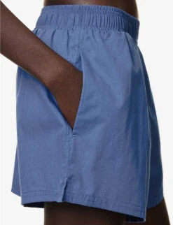 Avani Brand-embroidered Regular-fit Cotton-blend Shorts 11 Avani Brand-embroidered Regular-fit Cotton-blend Shorts -Whistles Store R04174446 SPAHIRE ALT04