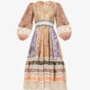 Zimmermann Devi Paisley-patterned Broderie-trim Regular-fit Linen Midi Dress -Whistles Store R04174588 SPLICEDPAISLEY M