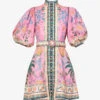 Zimmermann Ginger Floral-print Linen Mini Dress