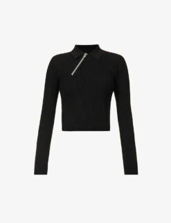 Arenaria Polo Split-hem Knitted Top