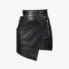 Carabiner-clasp Panelled Leather Mini Skirt -Whistles Store R04174805 BLACK M