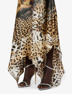 Roberto Cavalli Graphic-print Sleeveless Silk Maxi Dress -Whistles Store R04179644 MULTICOLOUR ALT05