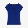 Ted Baker Cyndiy Scoop-neck Stretch-knit Top -Whistles Store R04181231 BLUE M