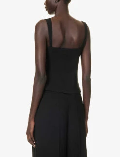 Angelita Embellished-neckline Woven Top -Whistles Store R04181288 BLACK ALT03