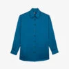 THE KOOPLES Relaxed-fit Silk Shirt -Whistles Store R04181761 MEDIUMBLUE M