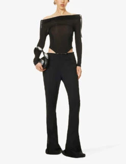 Dion Lee Hosiery Corseted Stretch-woven Top -Whistles Store R04181835 BLACK ALT01